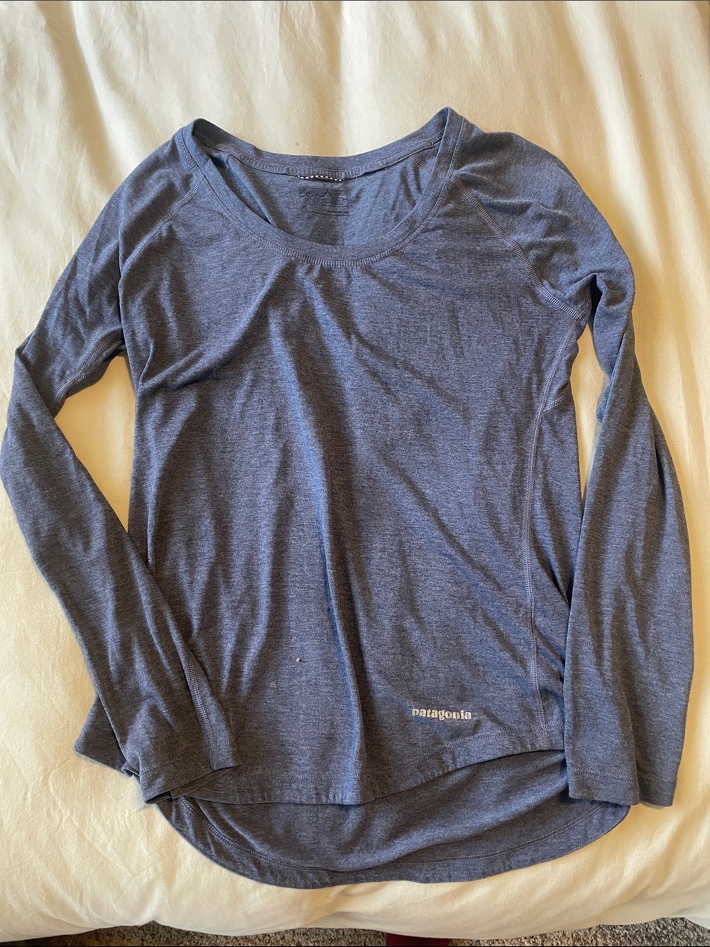Patagonia Women’s Long-Sleeve Crew Tee in Slate Blue